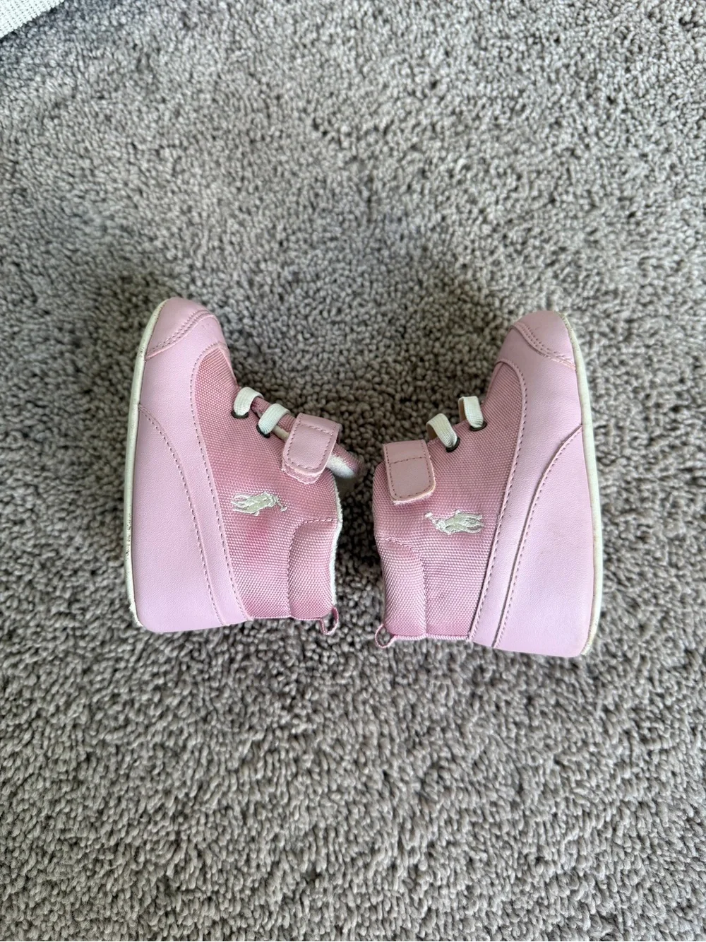 Ralph Lauren Polo Pink High-Top Kids crib boots Sneakers